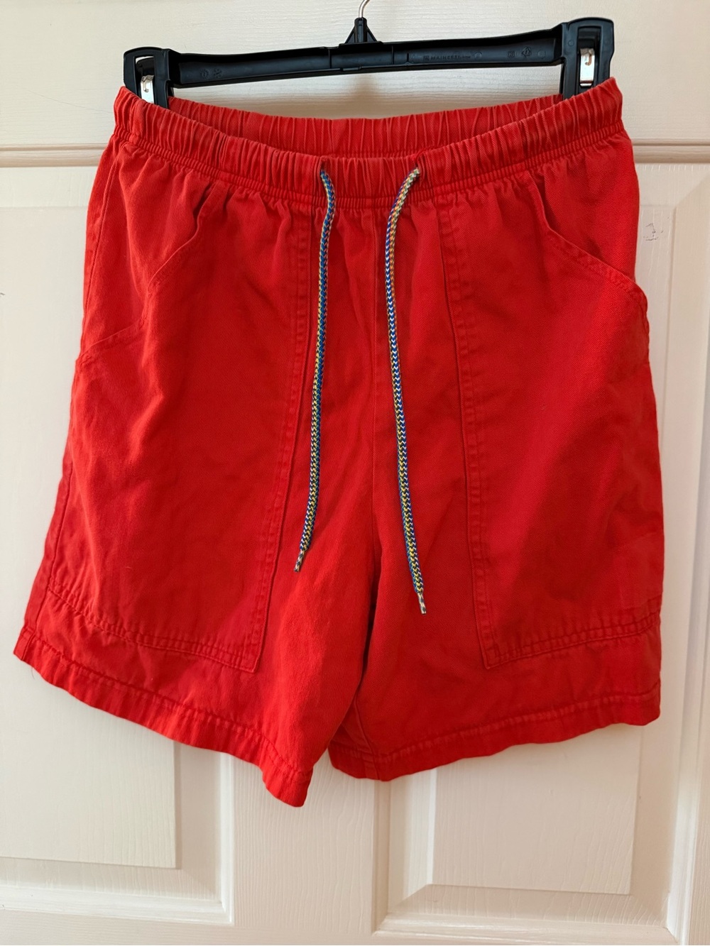 Red Vintage Gimmie International Drawstring Shorts with Front Pockets Size Small
